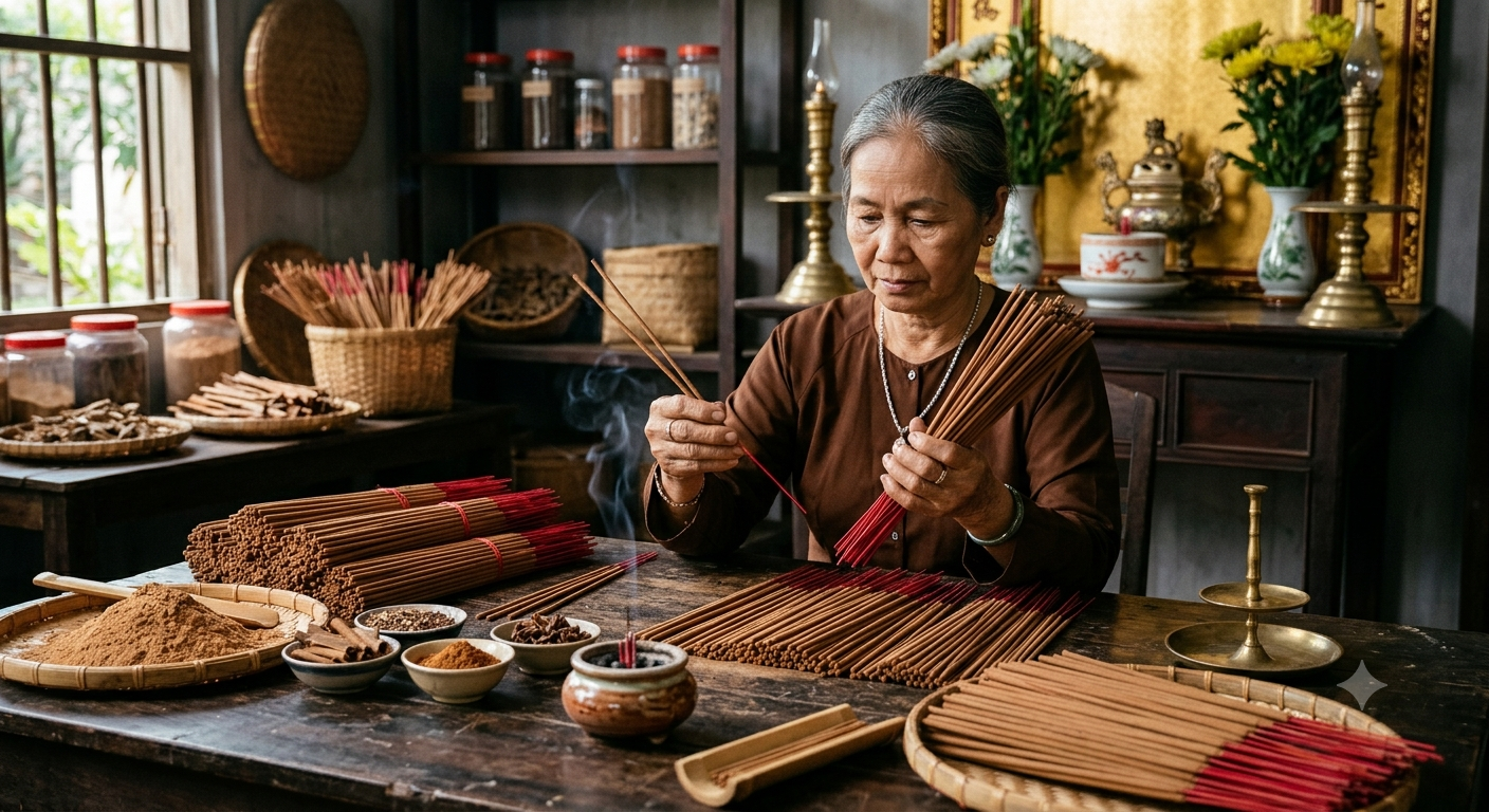 Lựa chọn nhang cây cho bàn thờ gia tiên